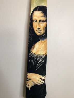 Vintage Mona Lisa Tie 1994 Ralph Marlin 100% Silk Tie